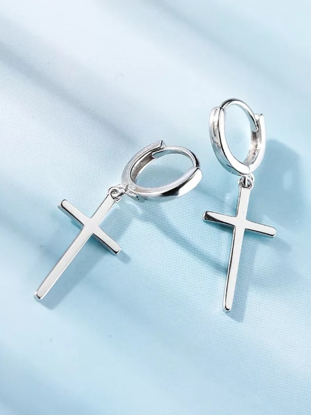 Cross Earrings sterling silver
